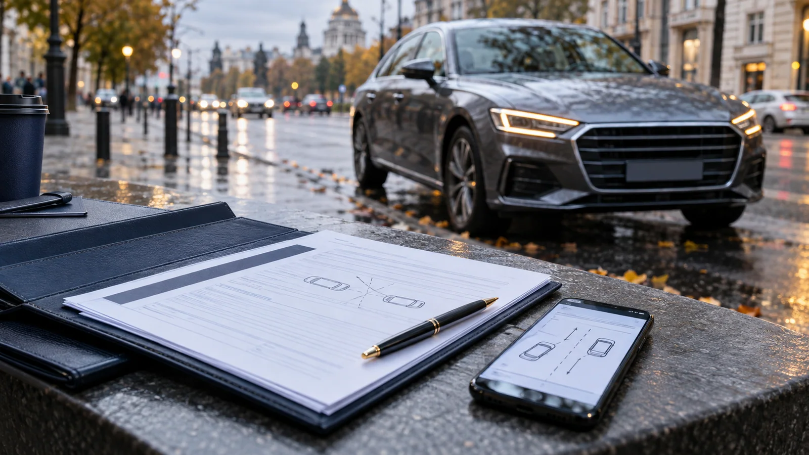 Insurance and accident records for road accident compensation