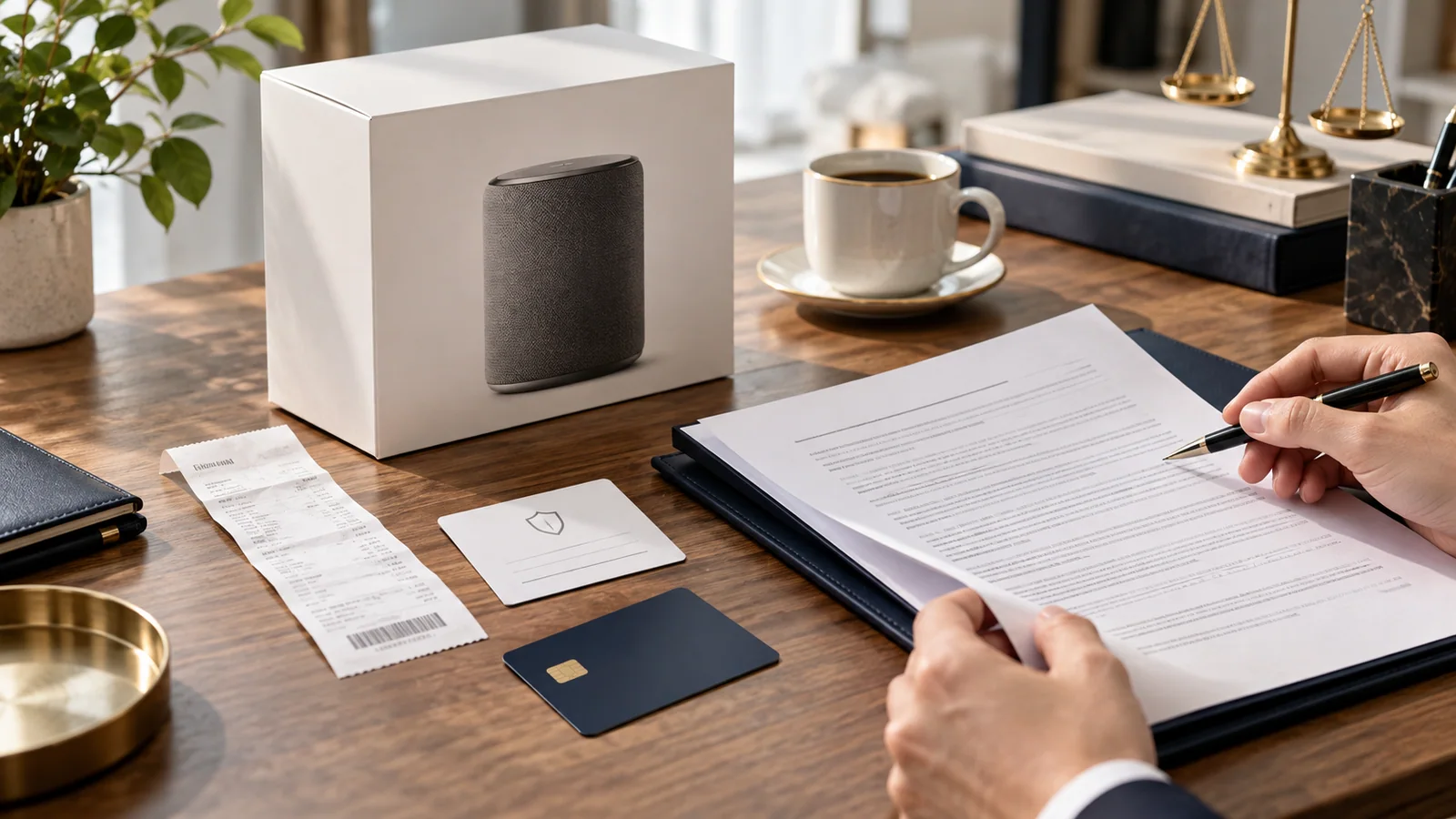 A product, receipt and documents reviewed to protect consumer rights