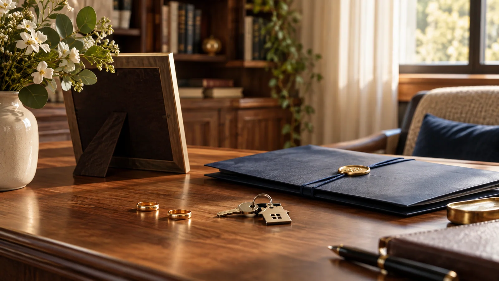 Personal documents, keys and symbols of family and inheritance