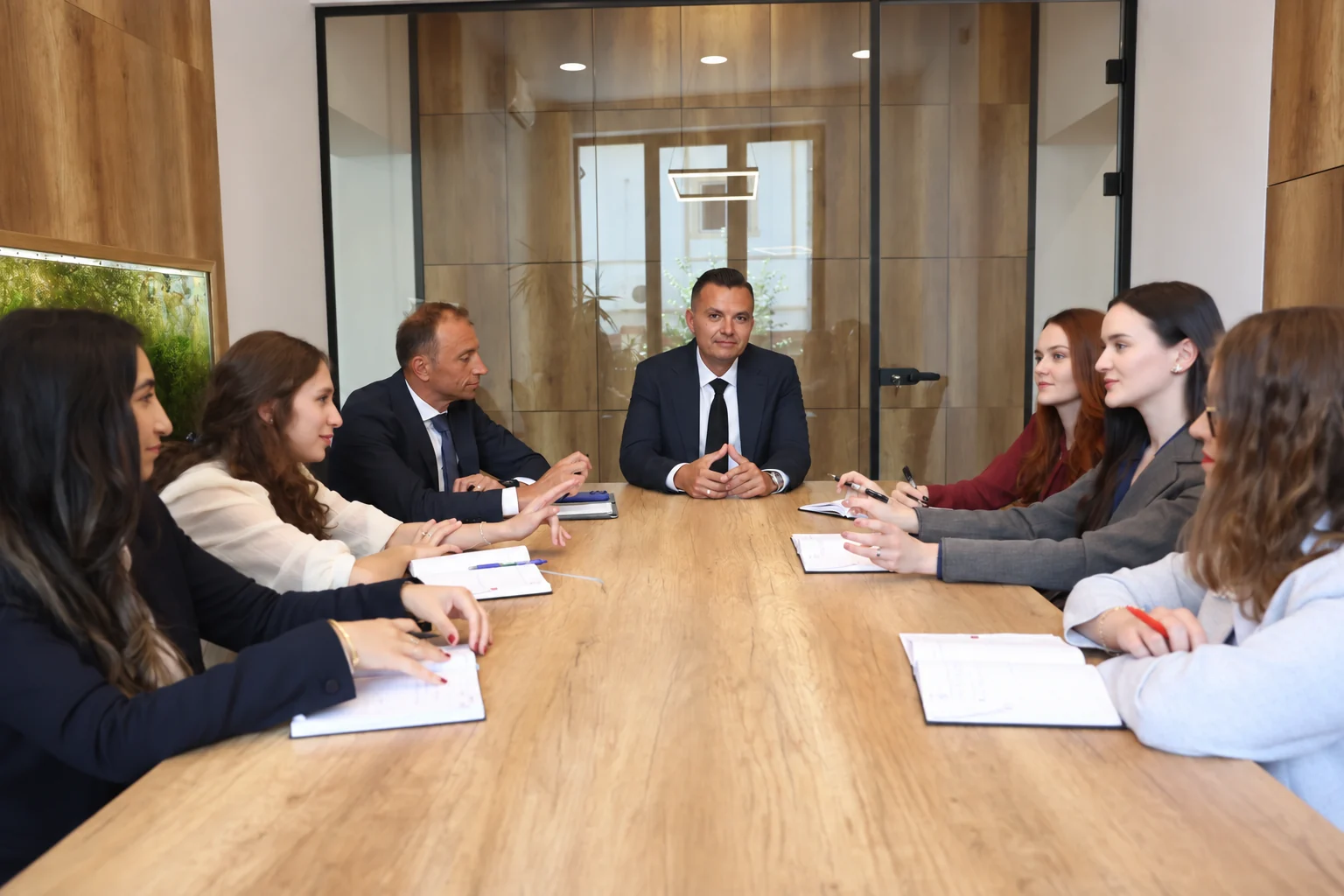 The Murar și Asociații team in the meeting room
